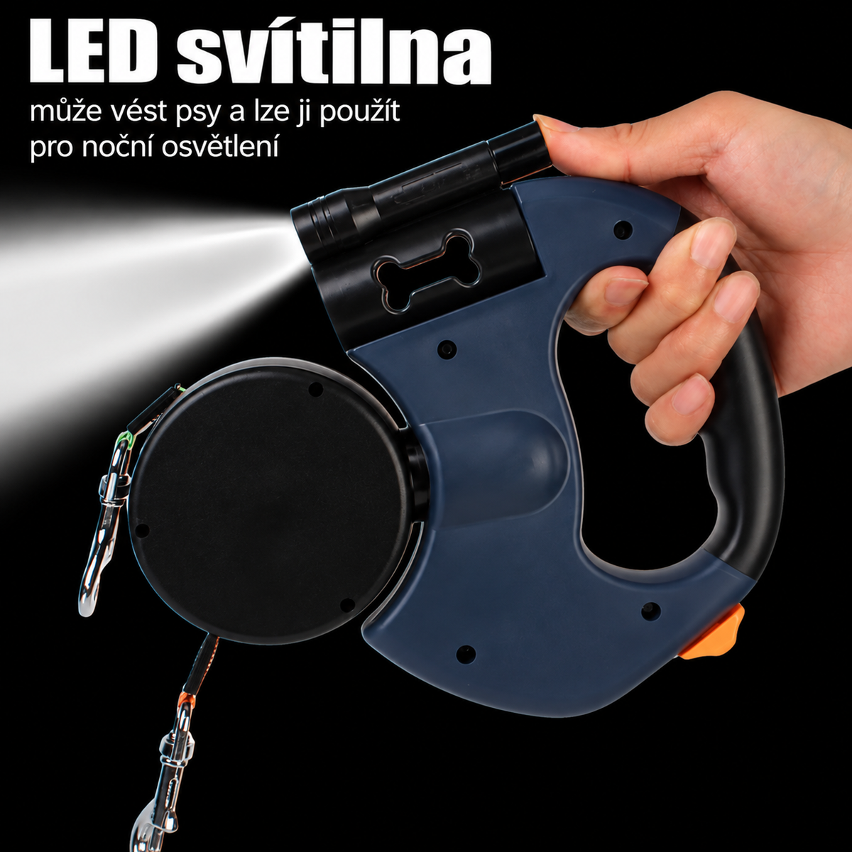 Retractable Dog Leash For Small Dogs Reflective Dual Pet Leash Lead 360 Swivel No Double Dog Walking Leash With Lights Pet Products