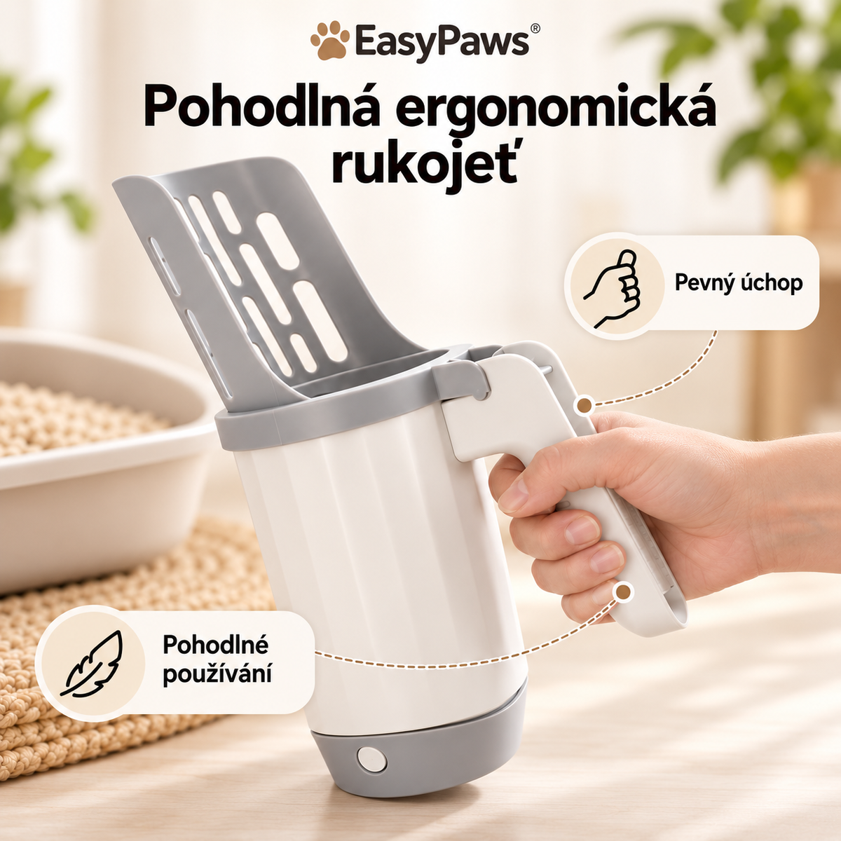 EasyPaws™ – lopatka na kočkolit 3 v 1