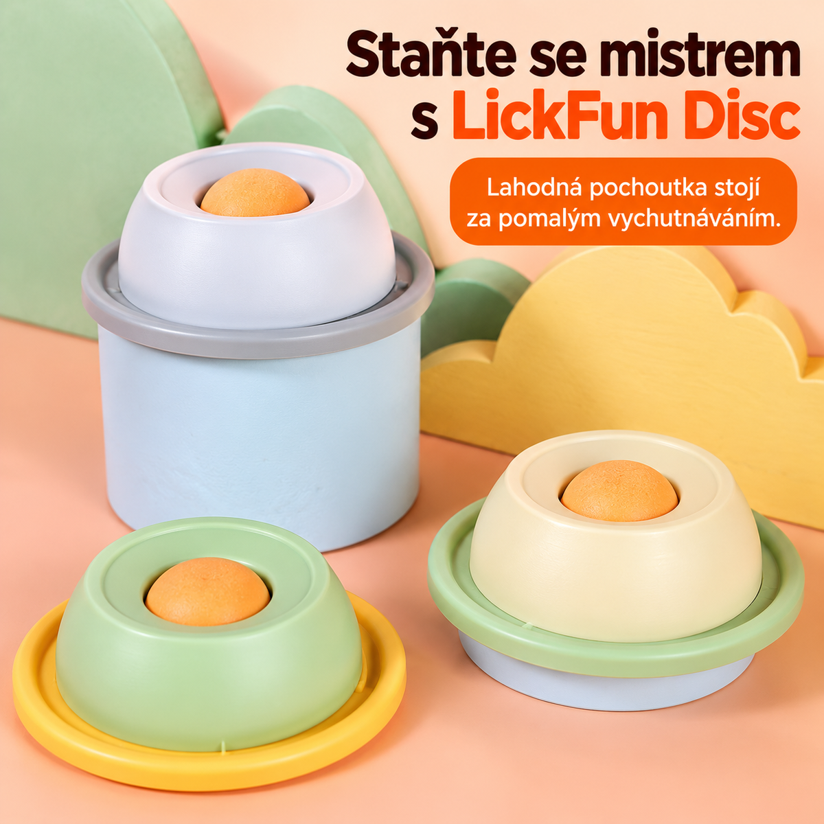 Lízací miska pro kočky proti převrácení – pomalé krmení