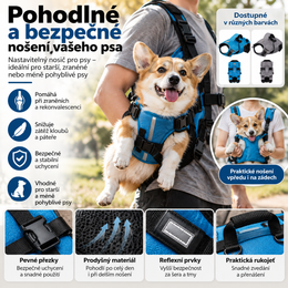 Multifunkční nosič pro mazlíčky na hrudník i záda